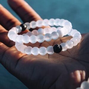 Lokai Classic Bracelet Clear with Black & White Accents - 1 Bracelet